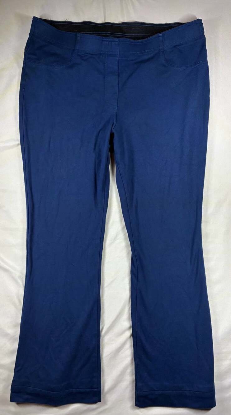Chico's Pants Size 2 Regular Blue Pull-On Stretch